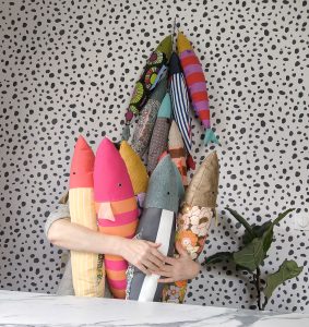 Colin câlin coussin poisson avec creatrice caché