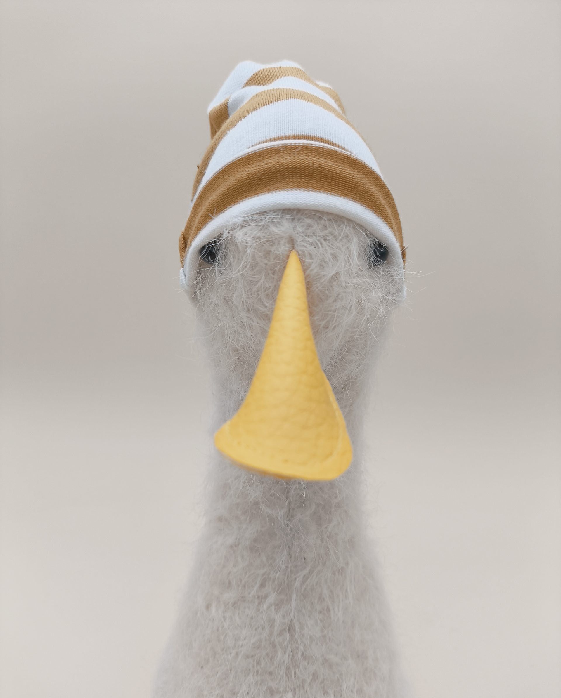 Mini accessoire : bonnet rayé jaune