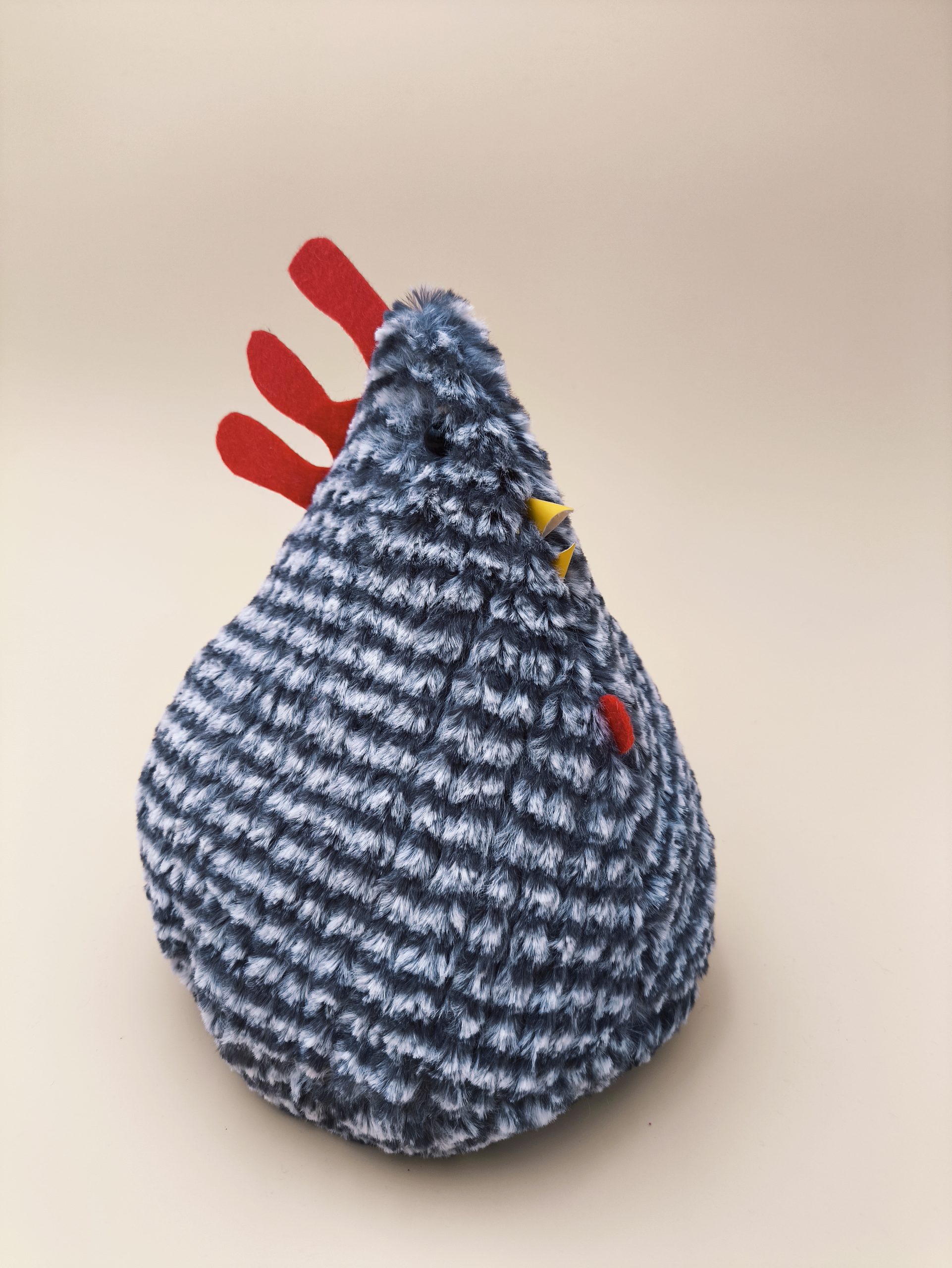 Cale-porte poule - fausse fourrure gris - Image 2