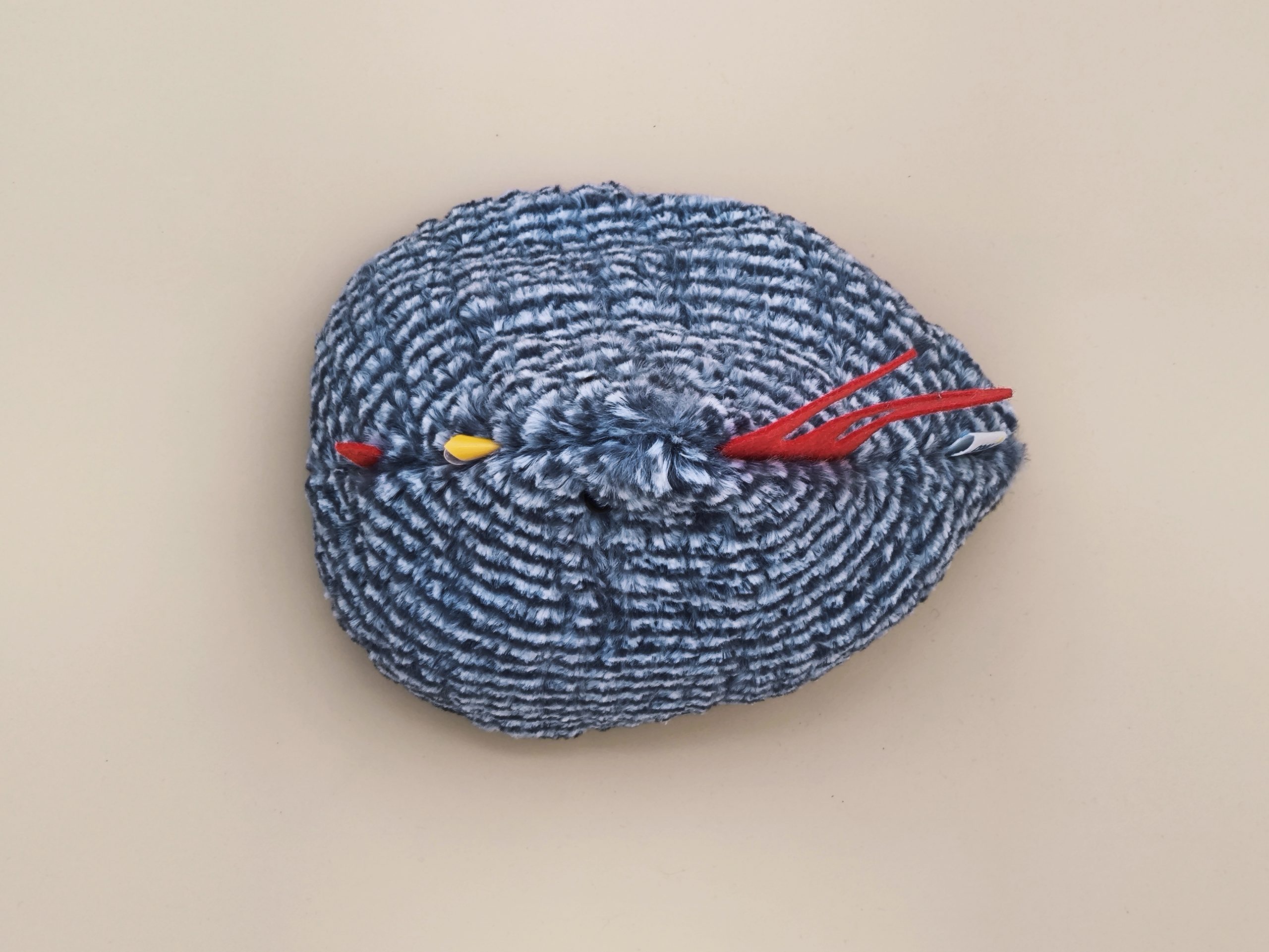 Cale-porte poule - fausse fourrure gris - Image 3