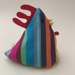 Cale-porte poule - rayures multicolores