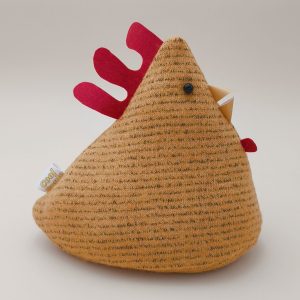 Cale-porte poule - lainage jaune