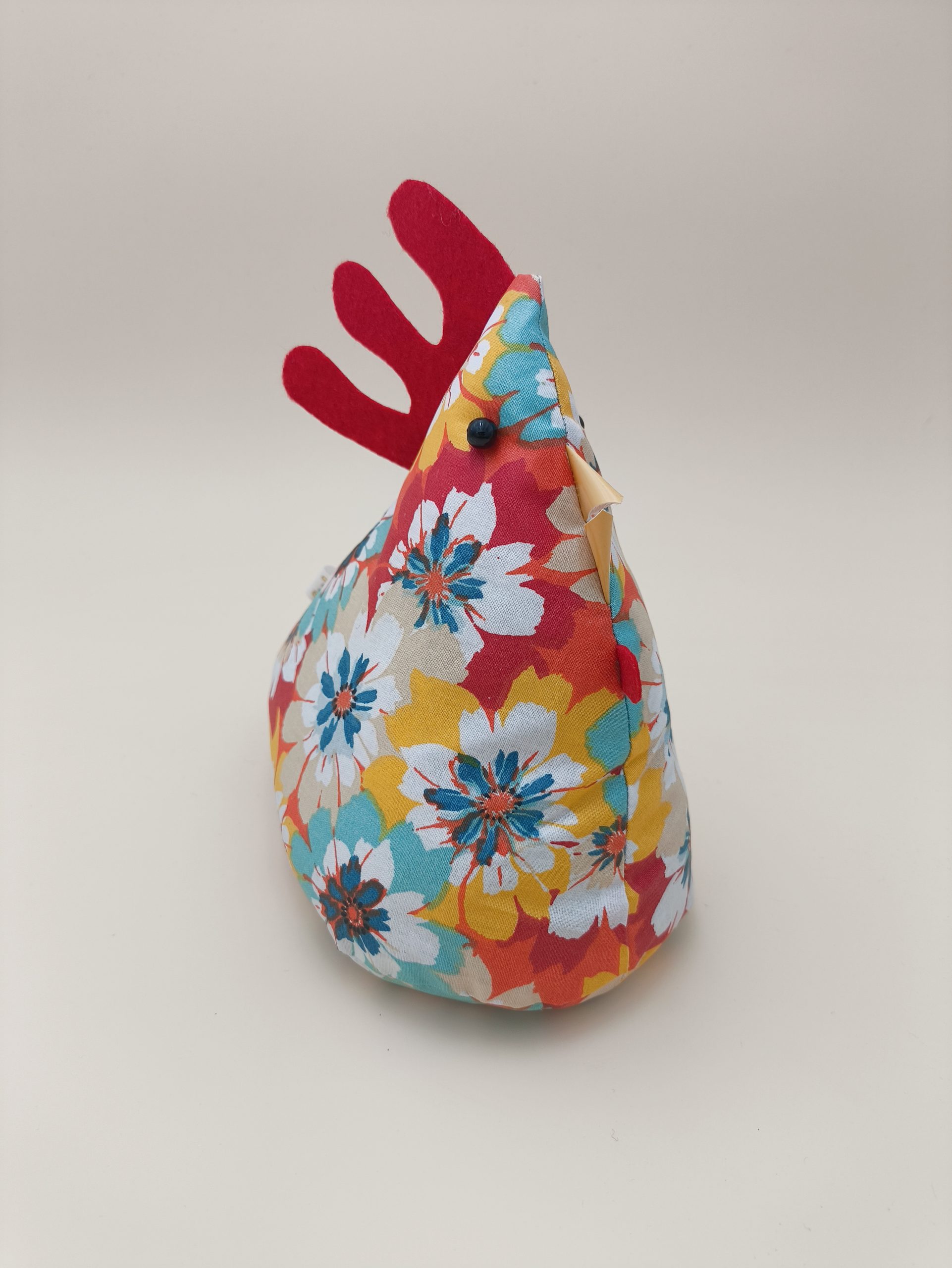 Cale-porte poule - coton enduit fleurs multicoloré - Image 5