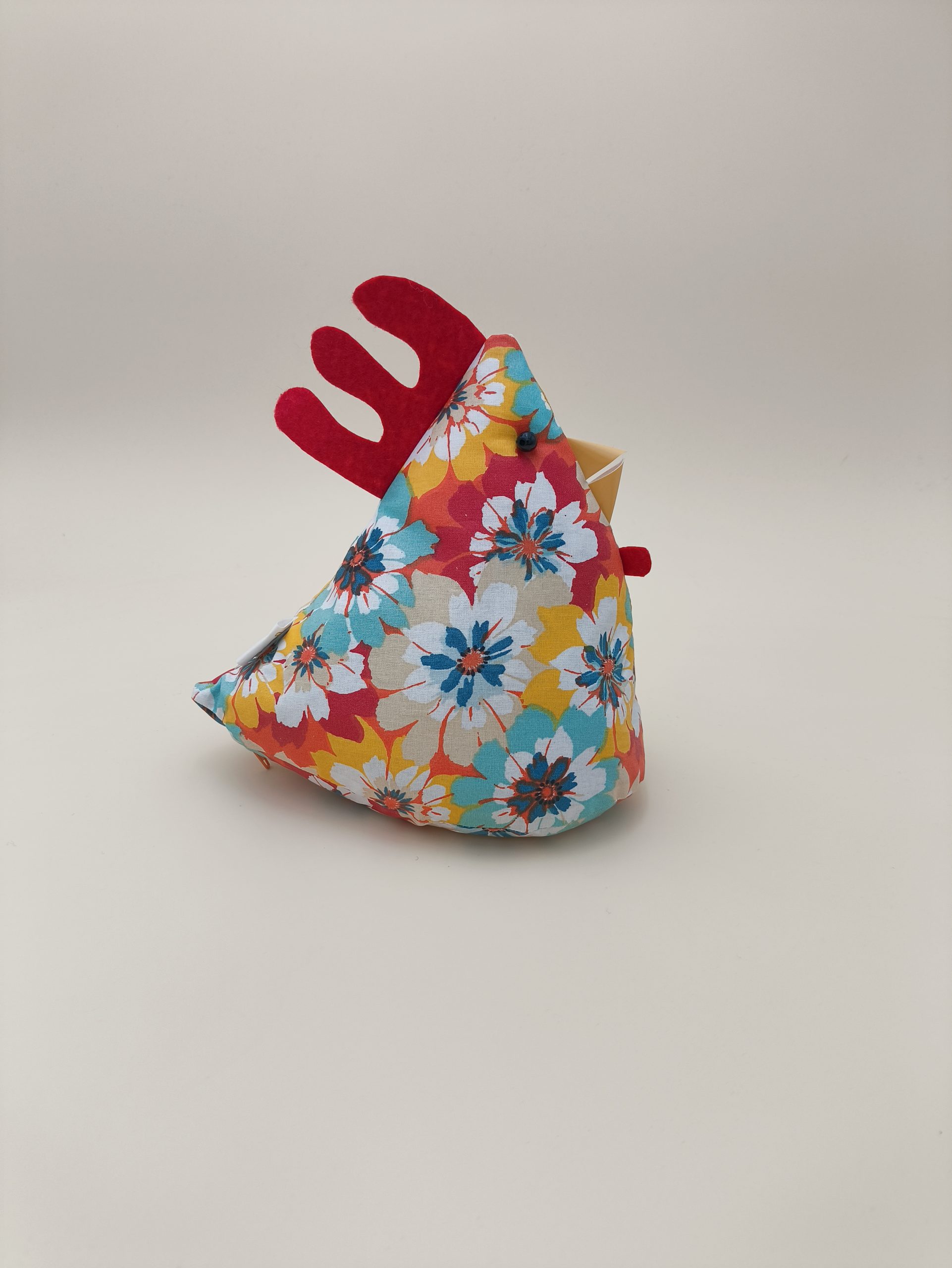 Cale-porte poule - coton enduit fleurs multicoloré - Image 4