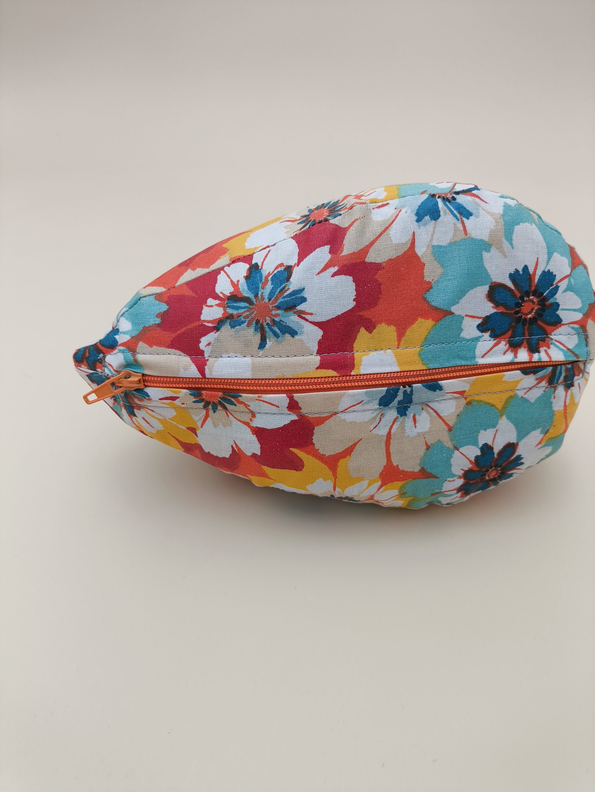 Cale-porte poule - coton enduit fleurs multicoloré - Image 3