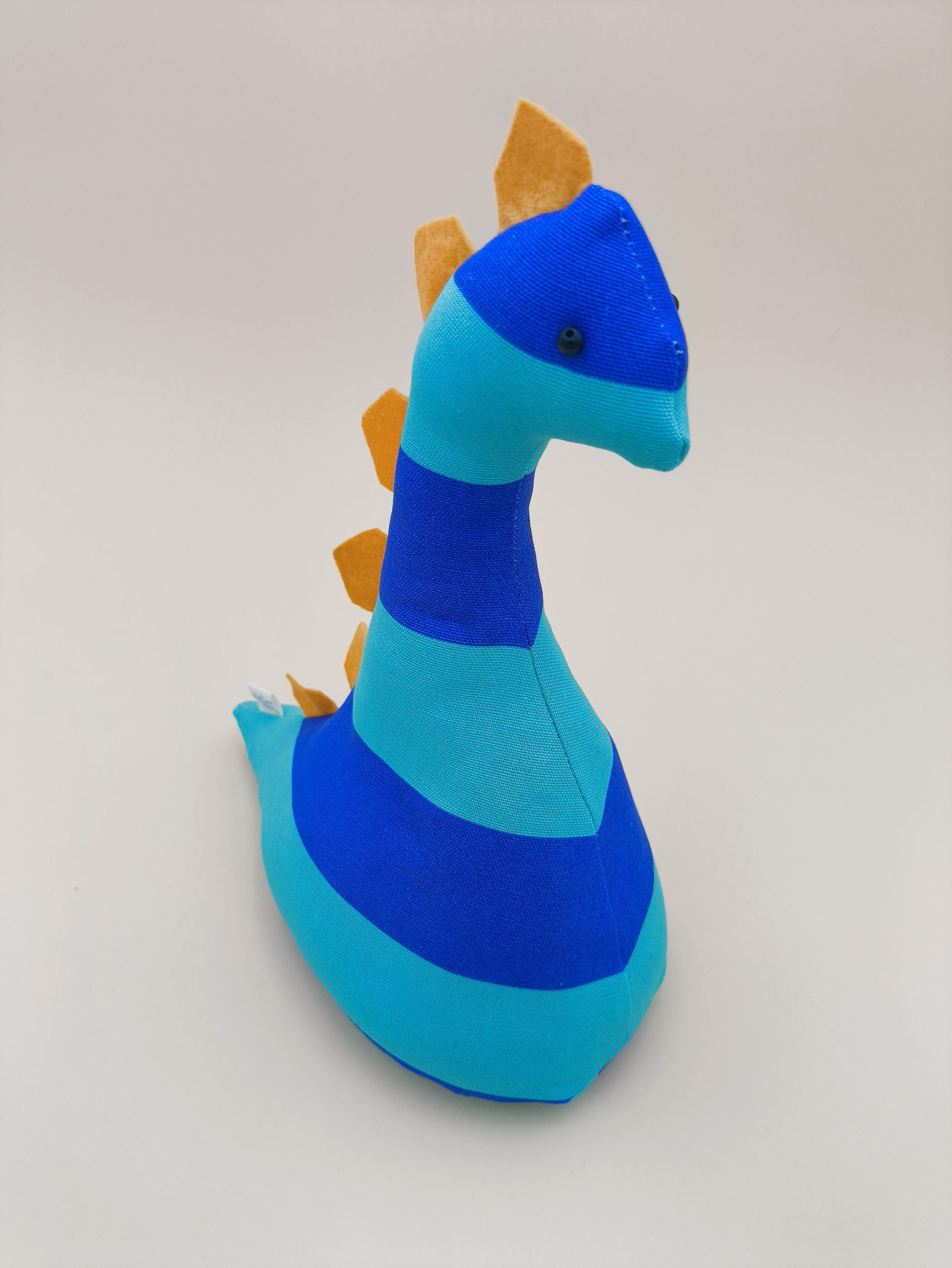 Cale-porte dinosaure - rayures bleu et turquoise – Image 5