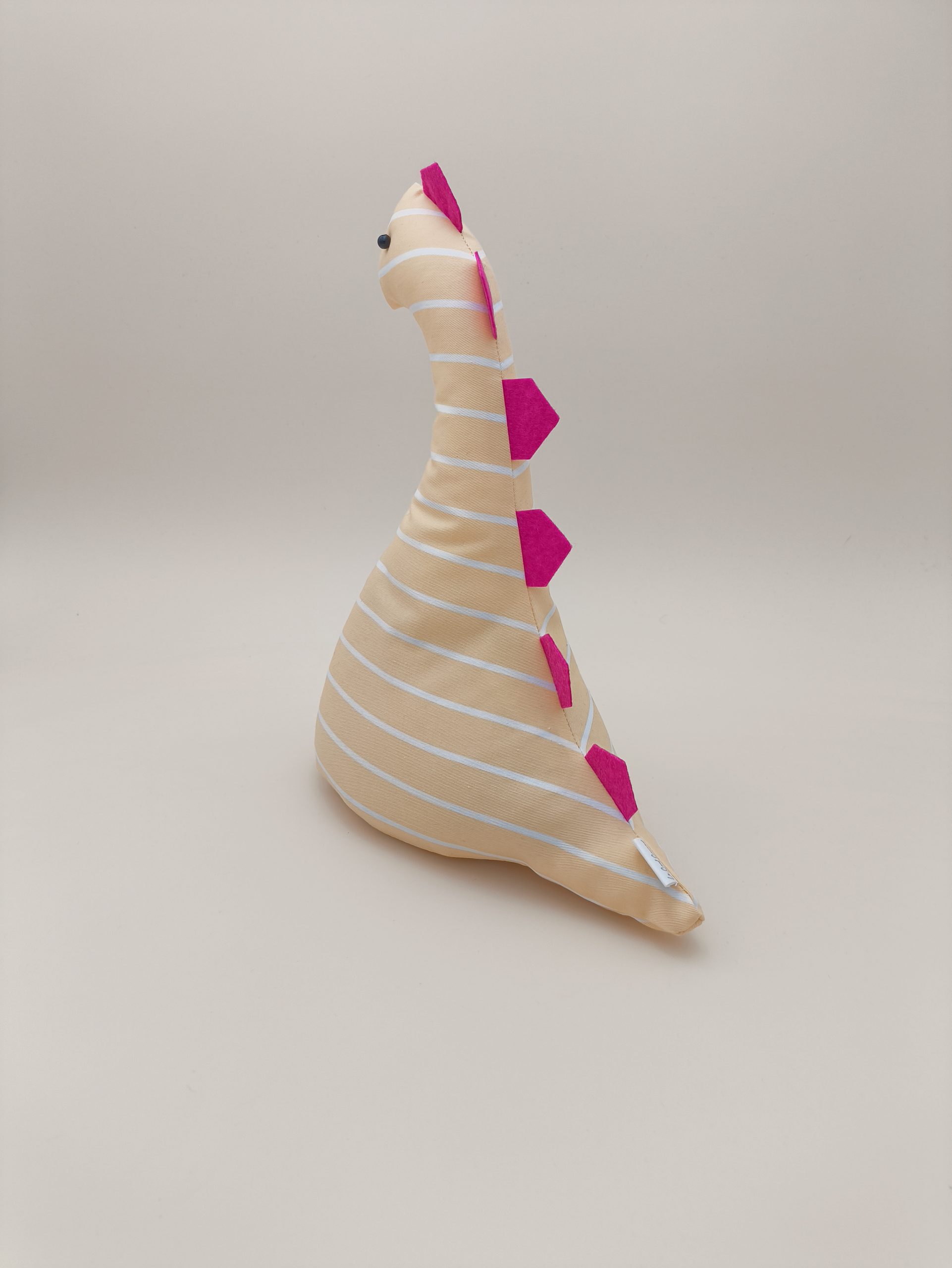 Cale-porte dinosaure - Jaune clair avec ses plaques rose – Image 10