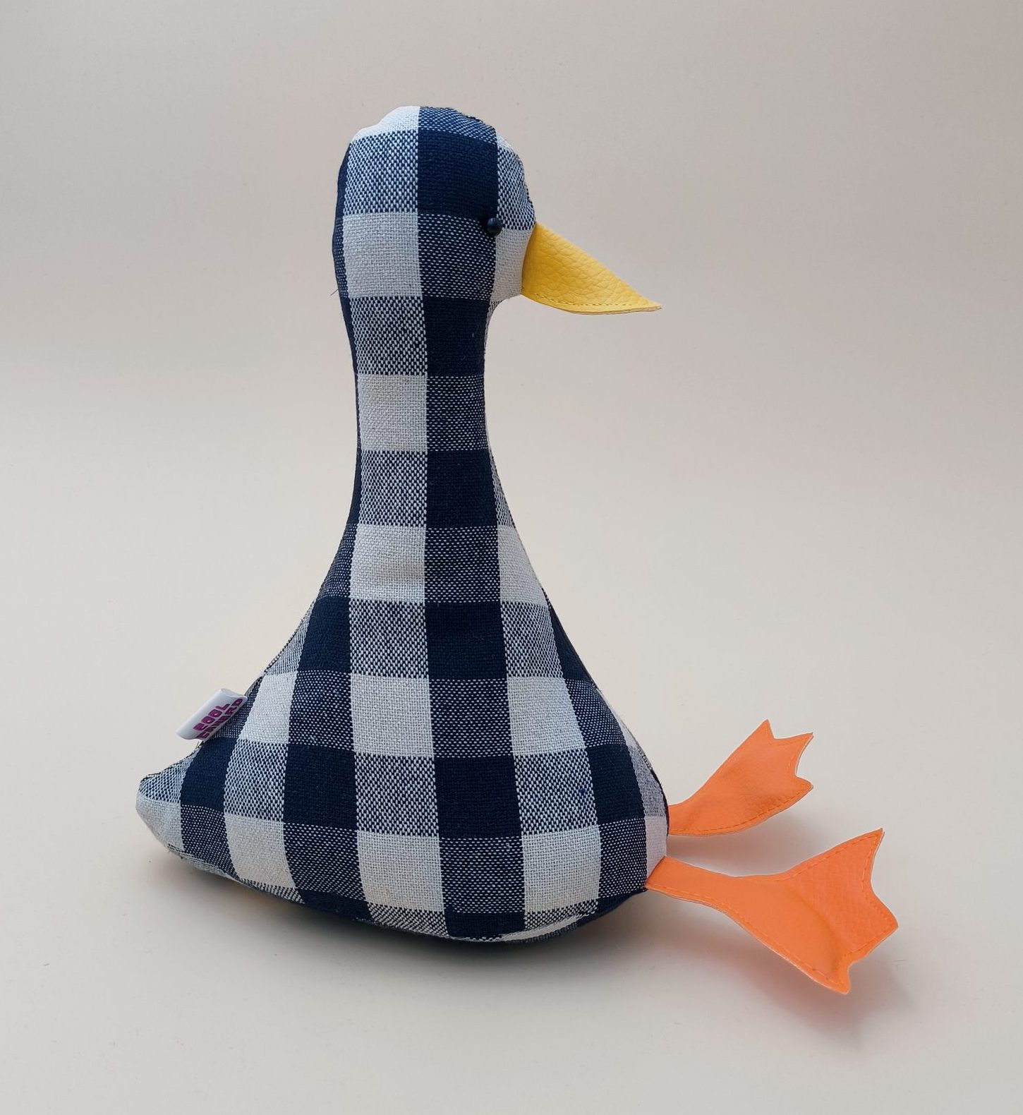 Cale-porte canard : carreaux bleu