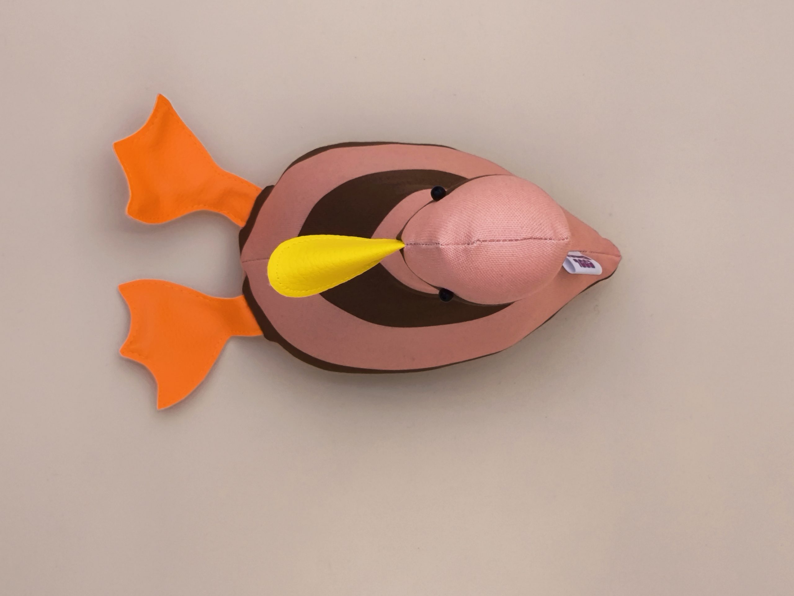 Cale-porte canard : rayures marron / rose - Image 5