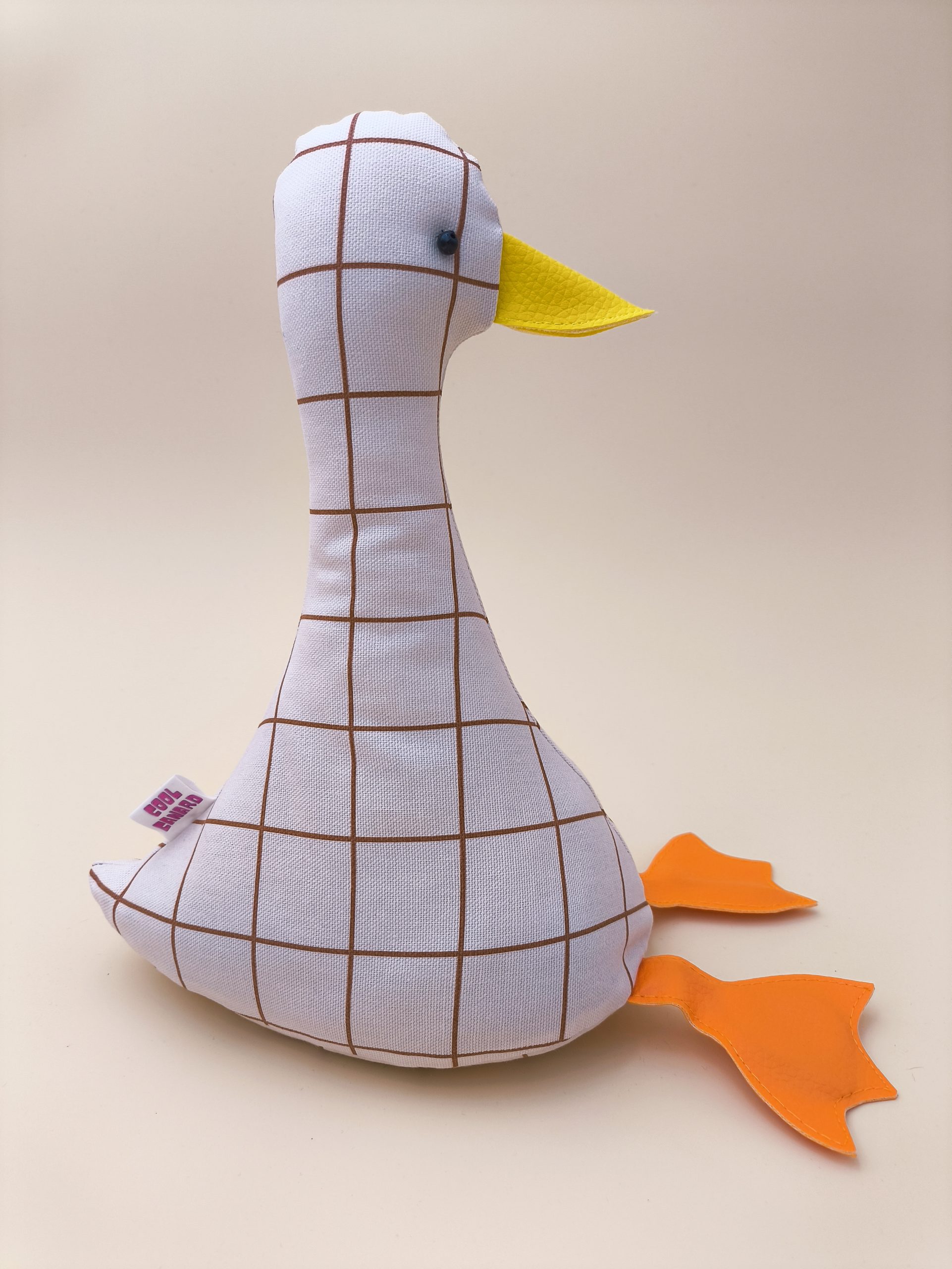 Cale-porte canard : carreaux rose clair / marron - Image 5