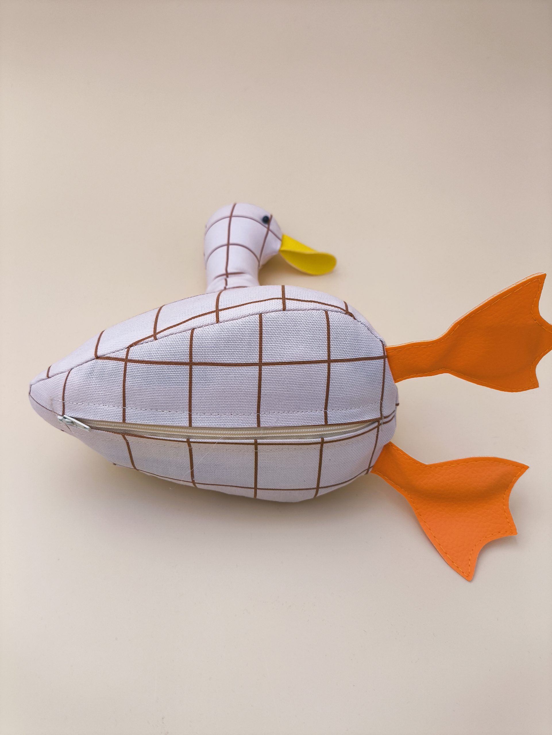 Cale-porte canard : carreaux rose clair / marron - Image 7
