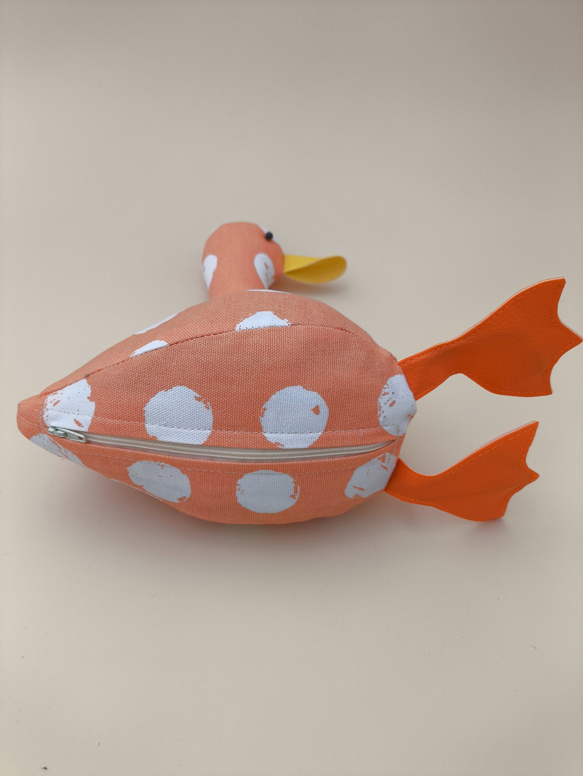 Cale-porte canard : orange aux pois blancs – Image 3