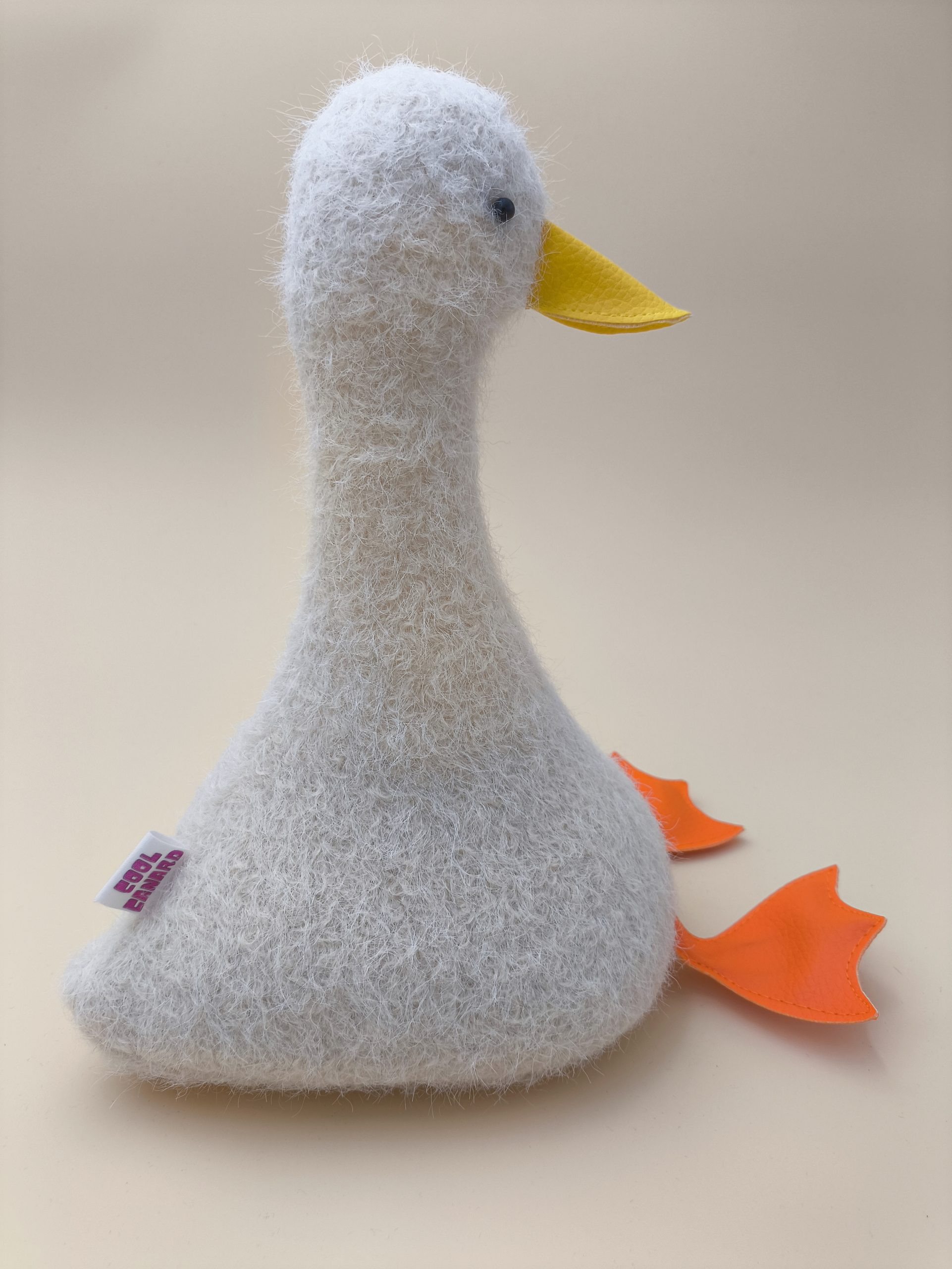 Cale-porte canard : lainage blanche à poils longs - Image 4