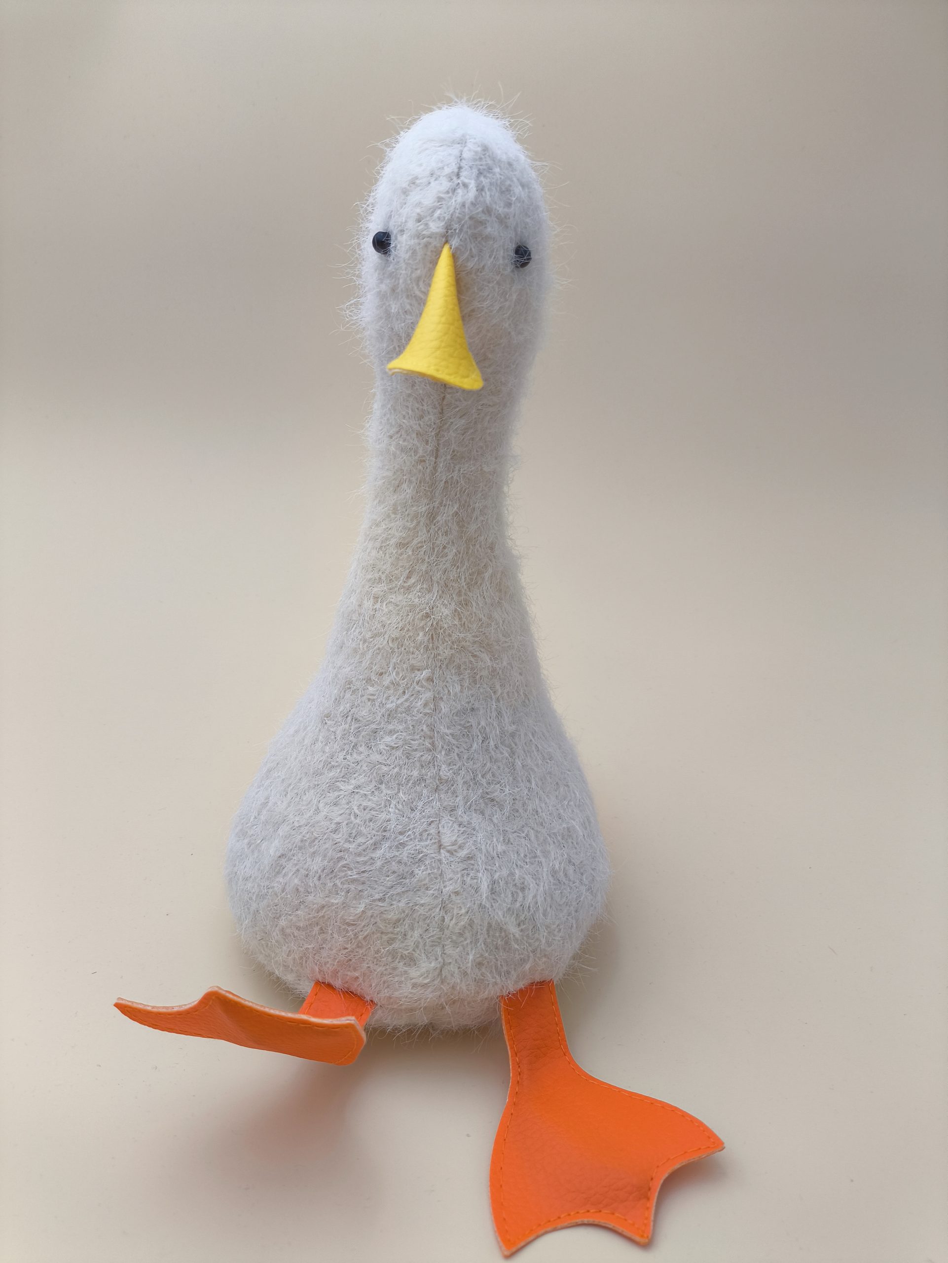 Cale-porte canard : lainage blanche à poils longs - Image 3