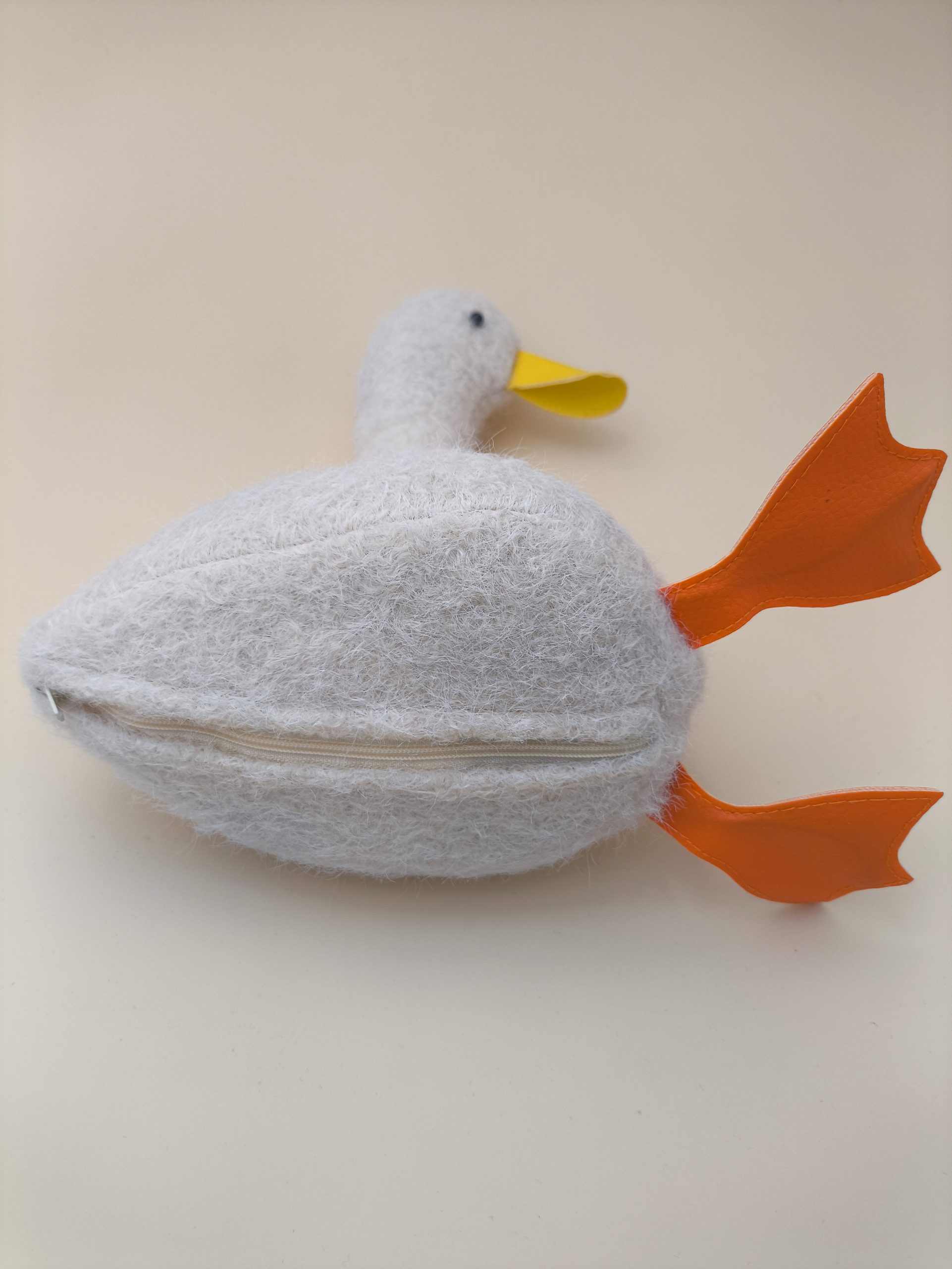 Cale-porte canard : lainage blanche à poils longs - Image 2