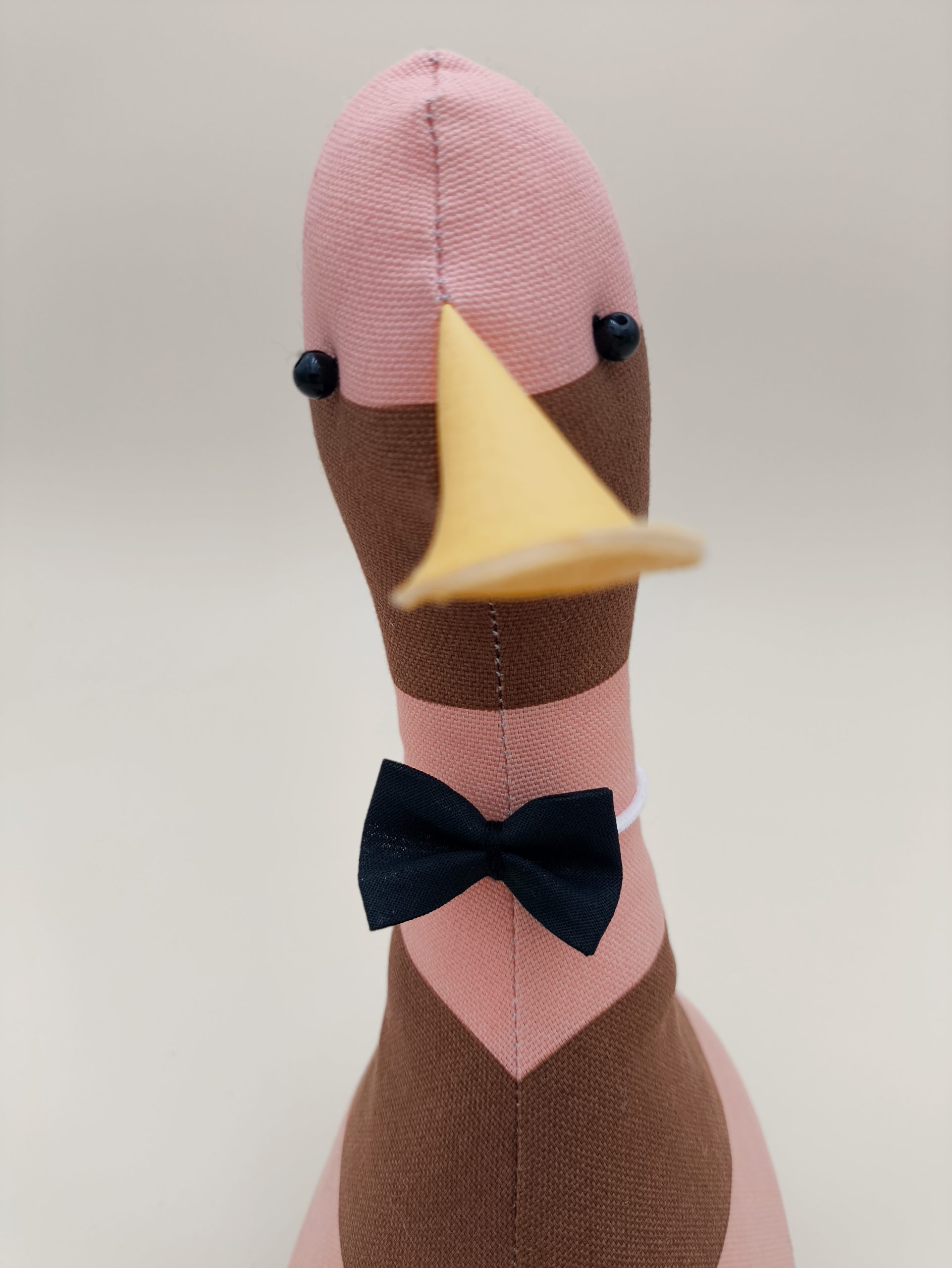 Cale-porte canard : rayures marron / rose - Image 10