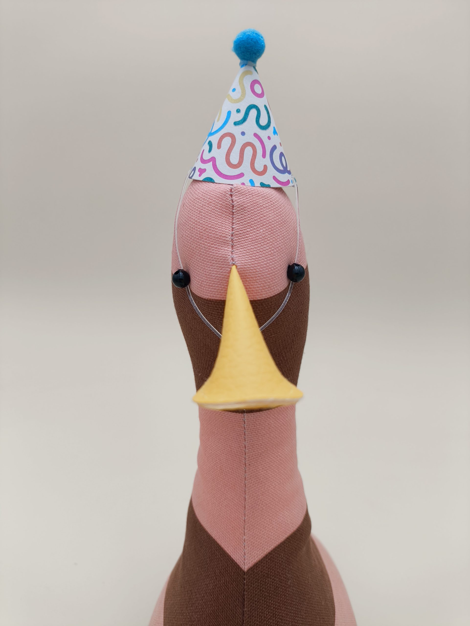 Cale-porte canard : rayures marron / rose - Image 9