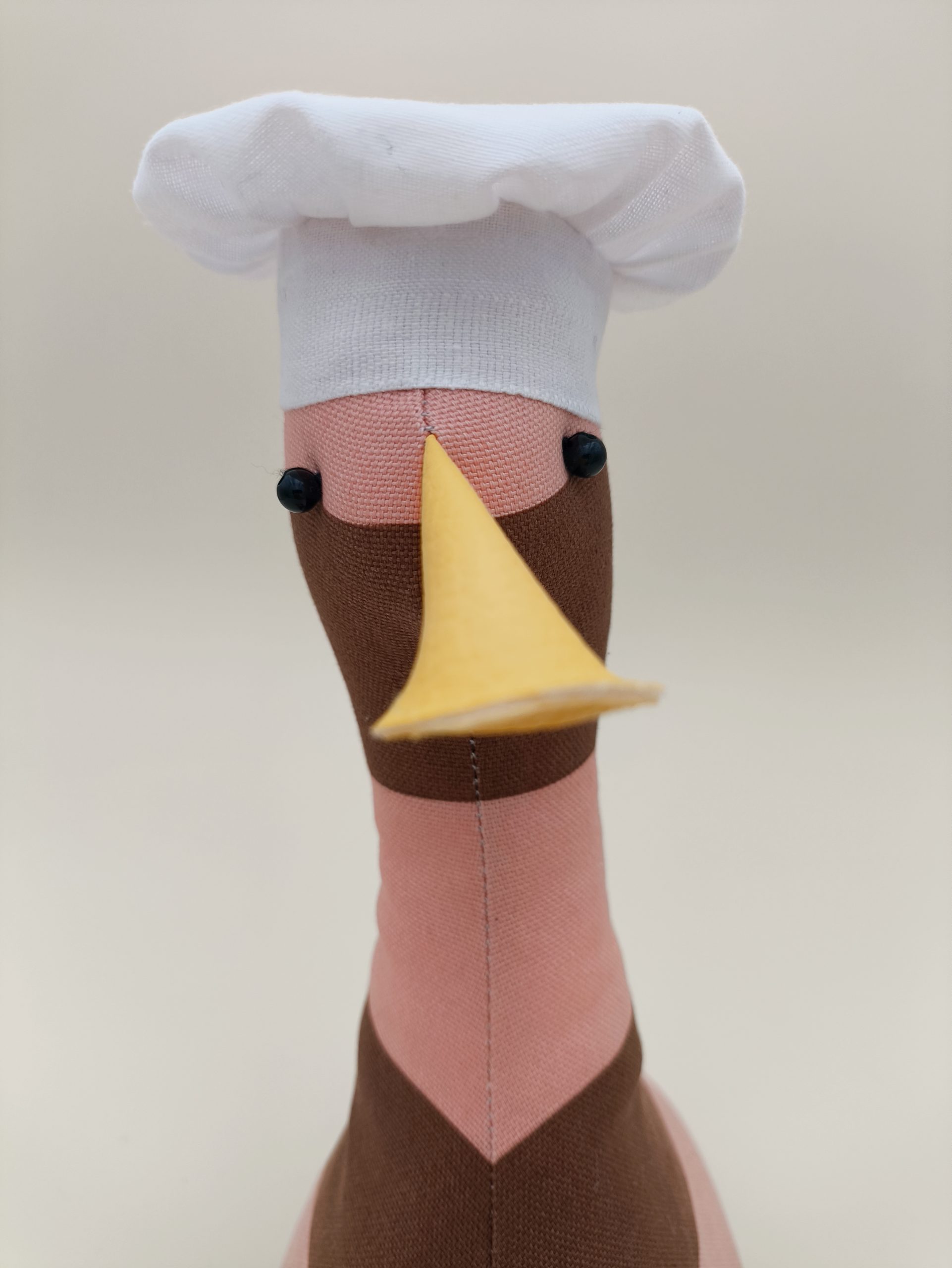 Cale-porte canard : rayures marron / rose - Image 7